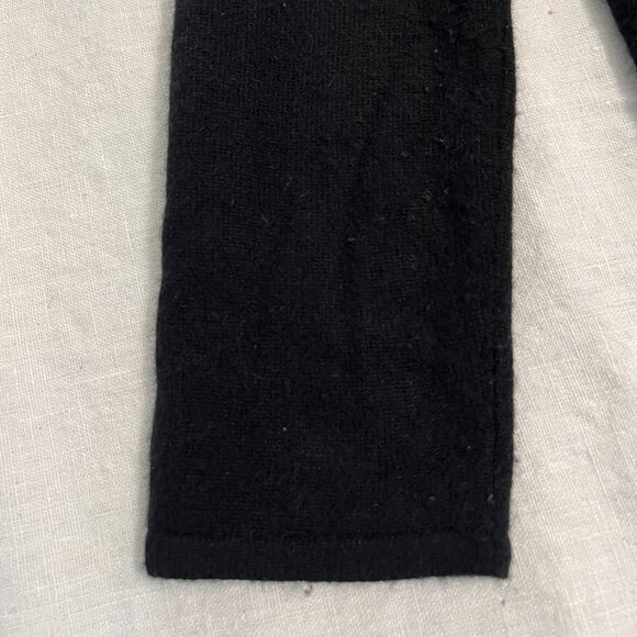 Neiman Marcus Women's Sweater Black Cashmere Open Front Size Medium - Picture 3 of 6